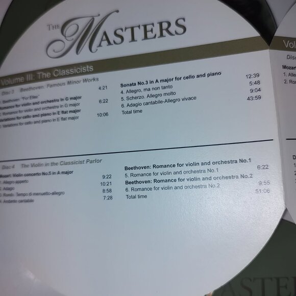 Classical Piano (Missing Disc 3) & "The Masters" Loose 16 CD Collection-AS IS - Picture 5 of 12